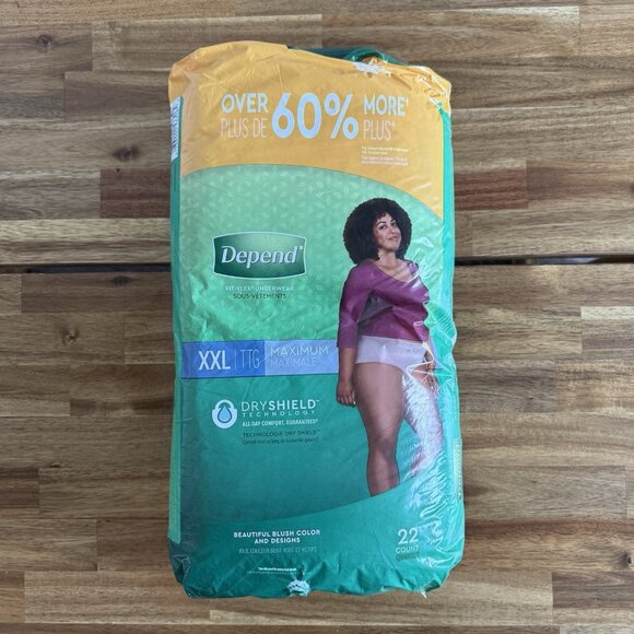Depend FIT-FLEX Underwear for Women Size: XXL - 22Ct Damaged Package - Picture 3 of 16